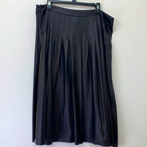 Lane Bryant Faux Leather Pleated Skirt